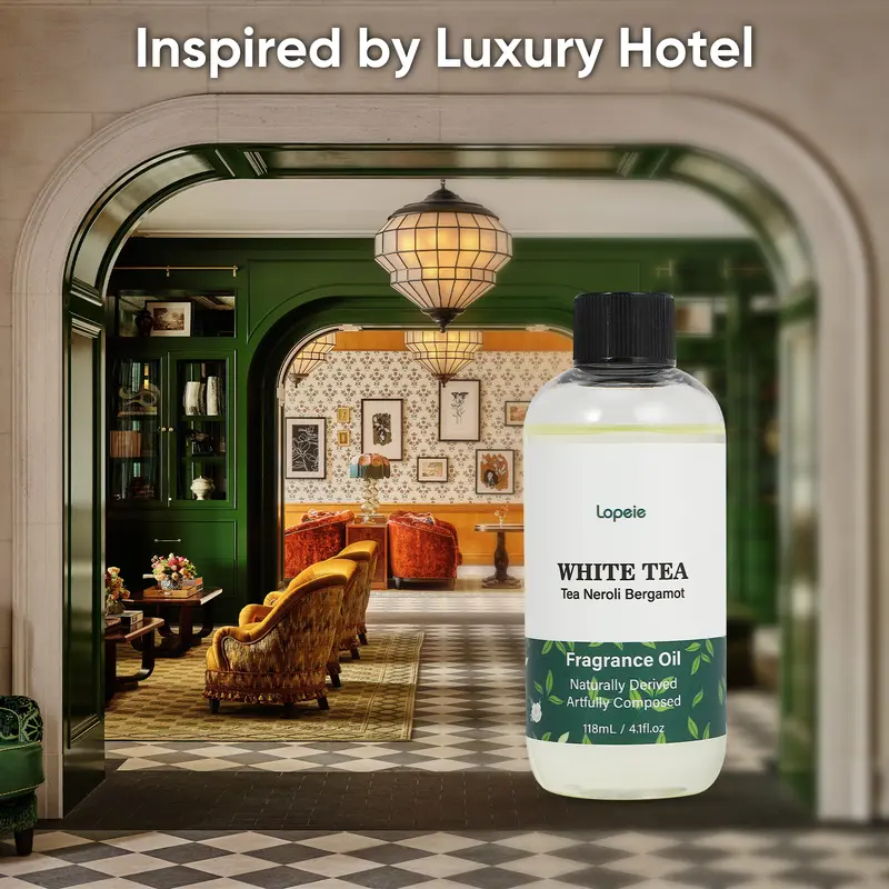 Lopeie Diffuser Oil Refill | 118ml (4.1 fl oz) | Ritz-Carlton Scent | White Tea & Citrus | Suitable for Ultrasonic & Anhydrous Diffusers