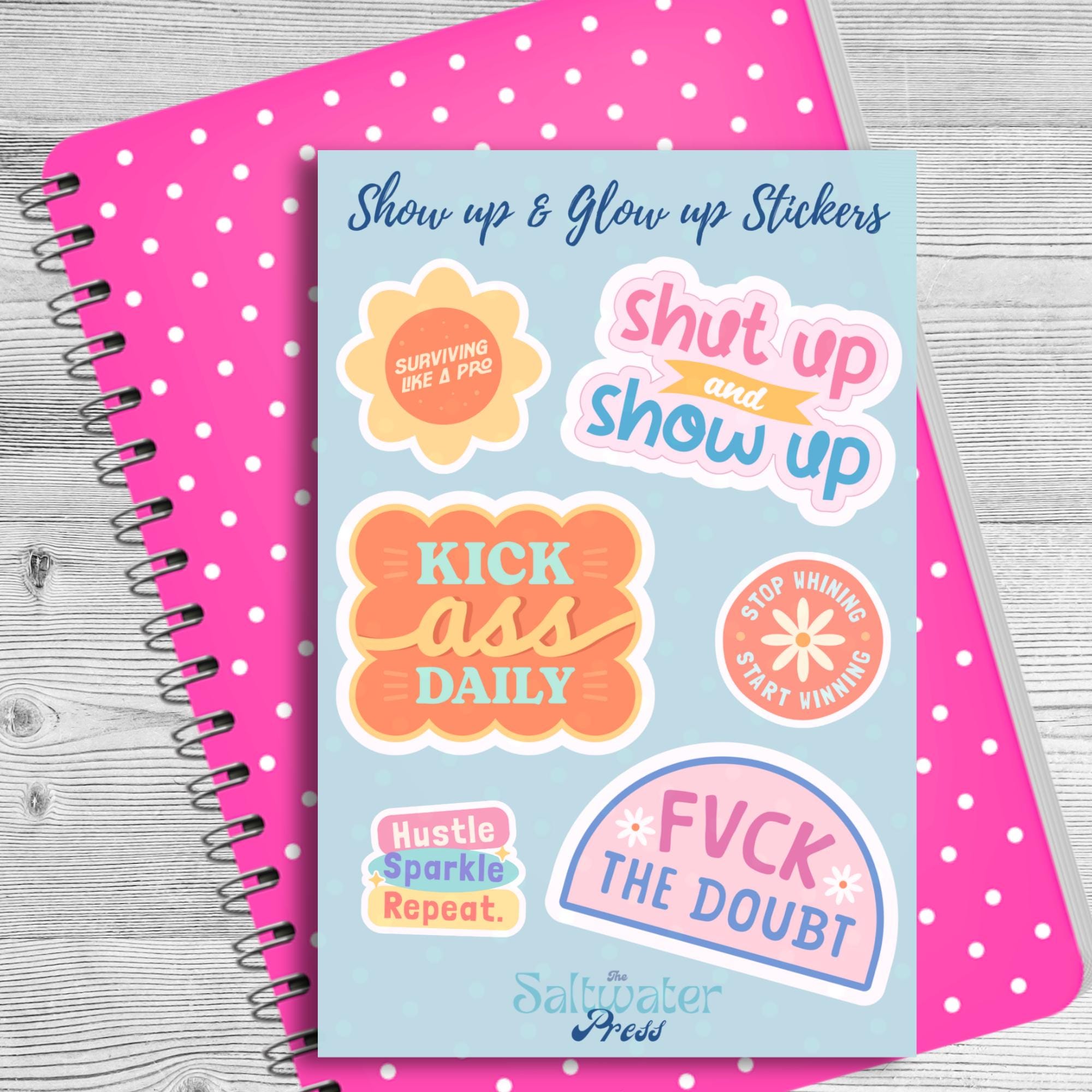 Glow Up Collection Sticker Sheet by The Saltwater Press