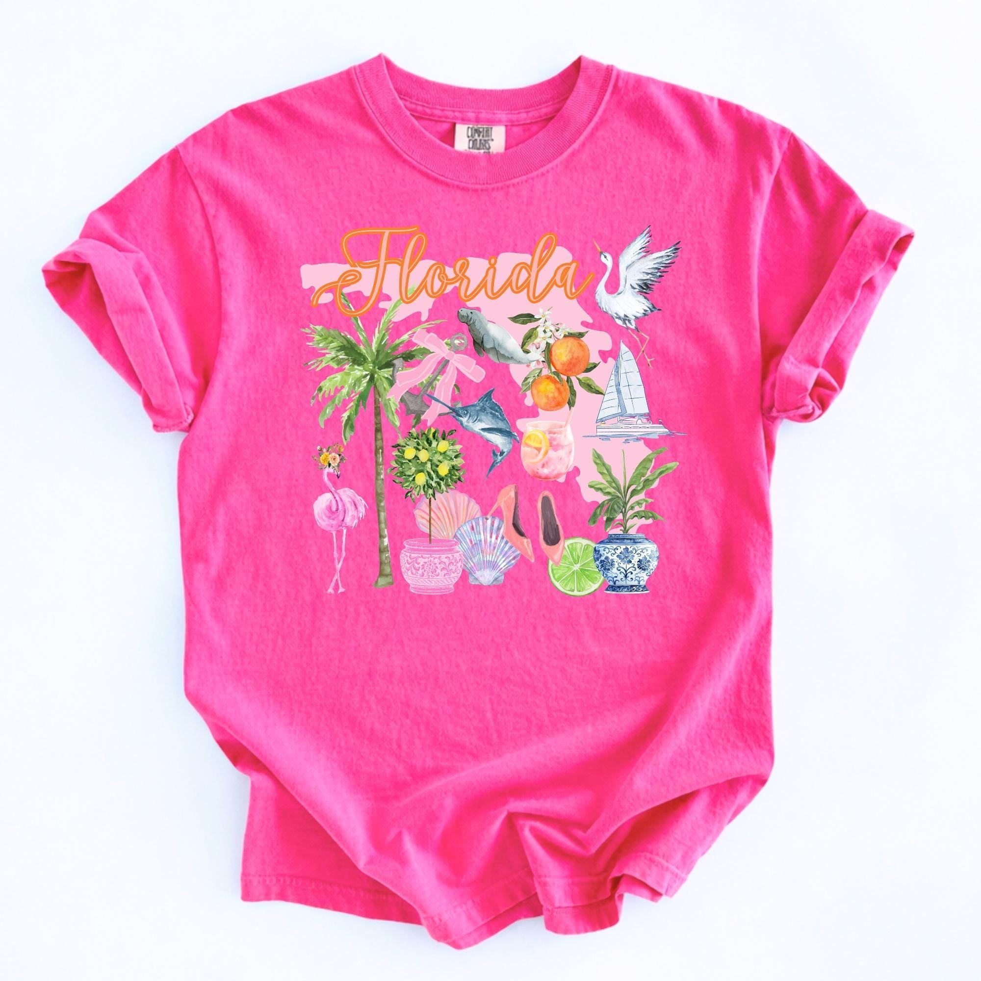 Florida Graphic Tee – Tropical Vacation Women's Beach Souvenir Shirt by The Saltwater Press