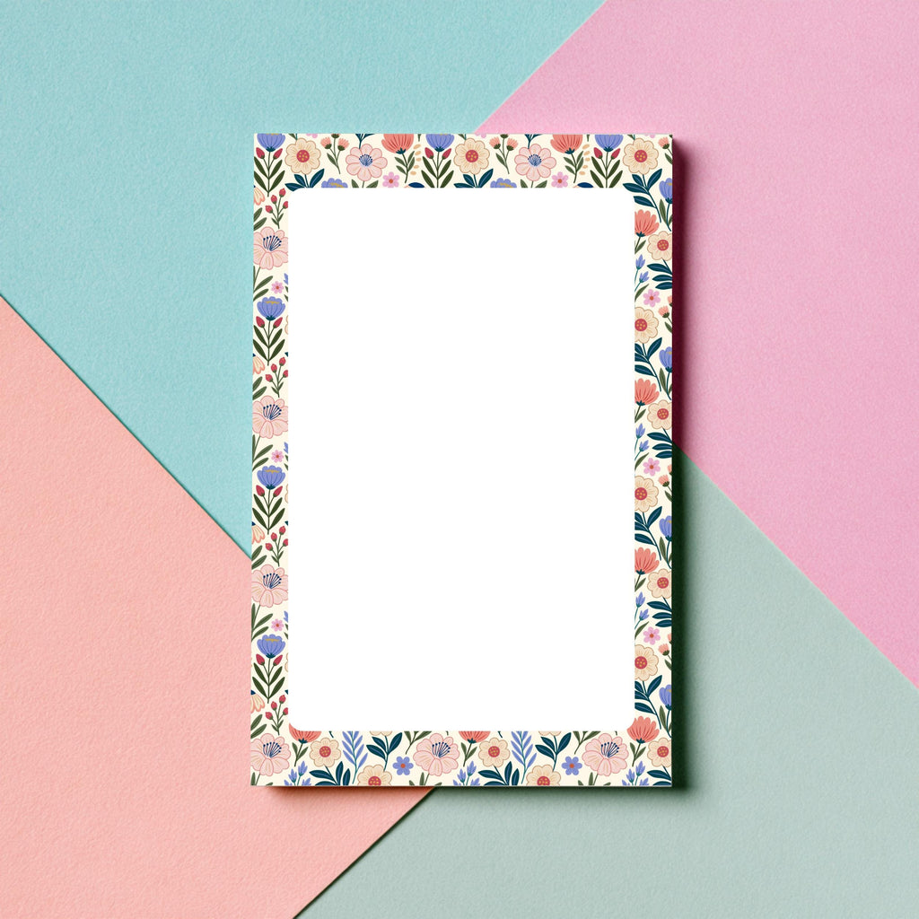 Floral Notepad – Tearaway Botanical Writing Paper with 50 Sheets by The Saltwater Press