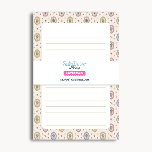 Floral Notepad – Vintage Botanical Lined 50 Tearoff Sheets by The Saltwater Press